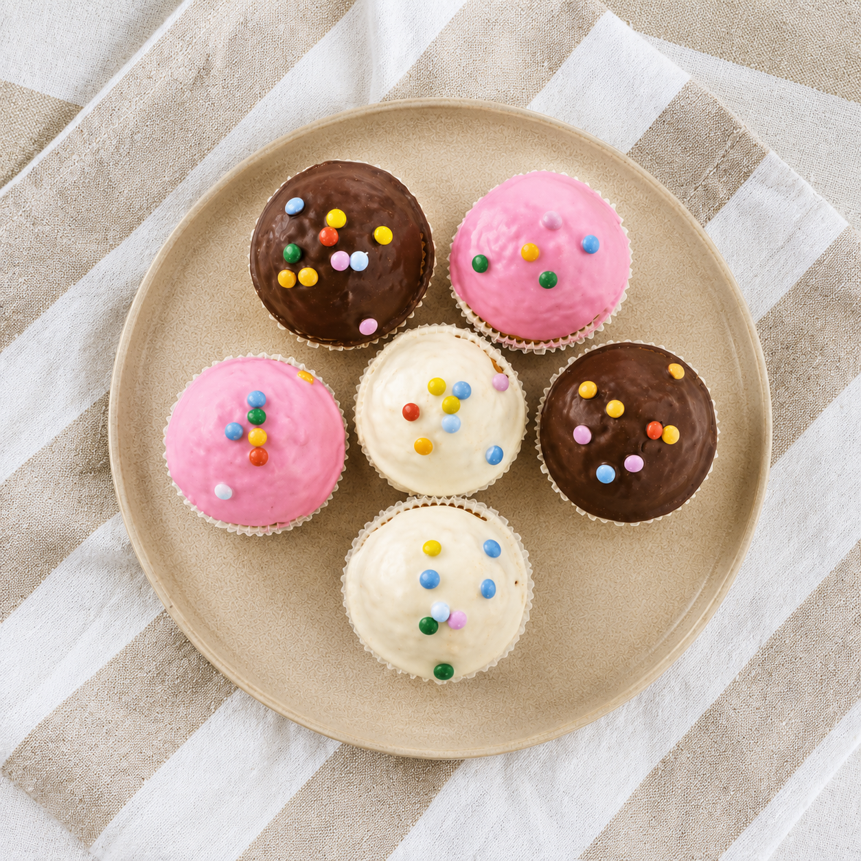 Vrolijke muffins (4 stuks)